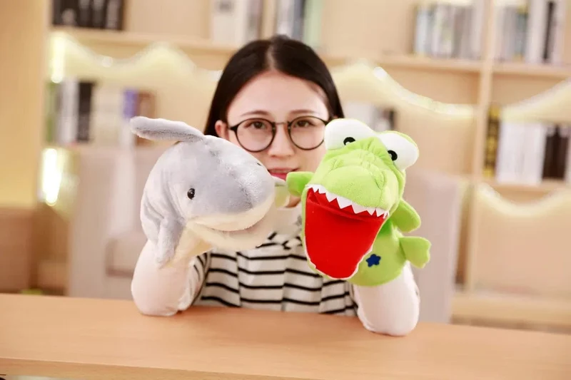 Gefüllte Plüschtiere Spielzeug Handfingerpuppe Kawaii Puppen Pädagogisches Babyspielzeug Lernen & Bildung Affe Tiger Kinder Geschenk