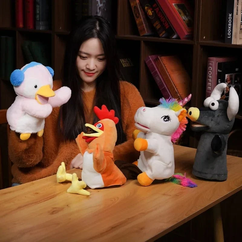 Gefüllte Plüschtiere Spielzeug Handfingerpuppe Kawaii Puppen Pädagogisches Babyspielzeug Lernen & Bildung Affe Tiger Kinder Geschenk