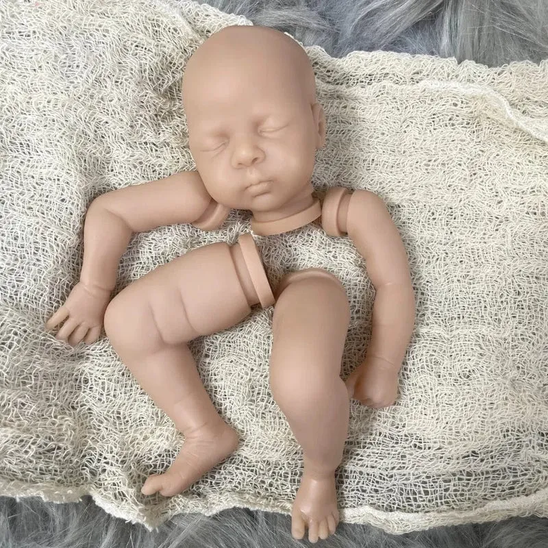 Mini Bebe Reborn Kit Luna 12 Zoll Reborn Baby Vinyl Puppenset Unbemalt Unmontiert Puppenteile DIY Blank Reborn Puppenset