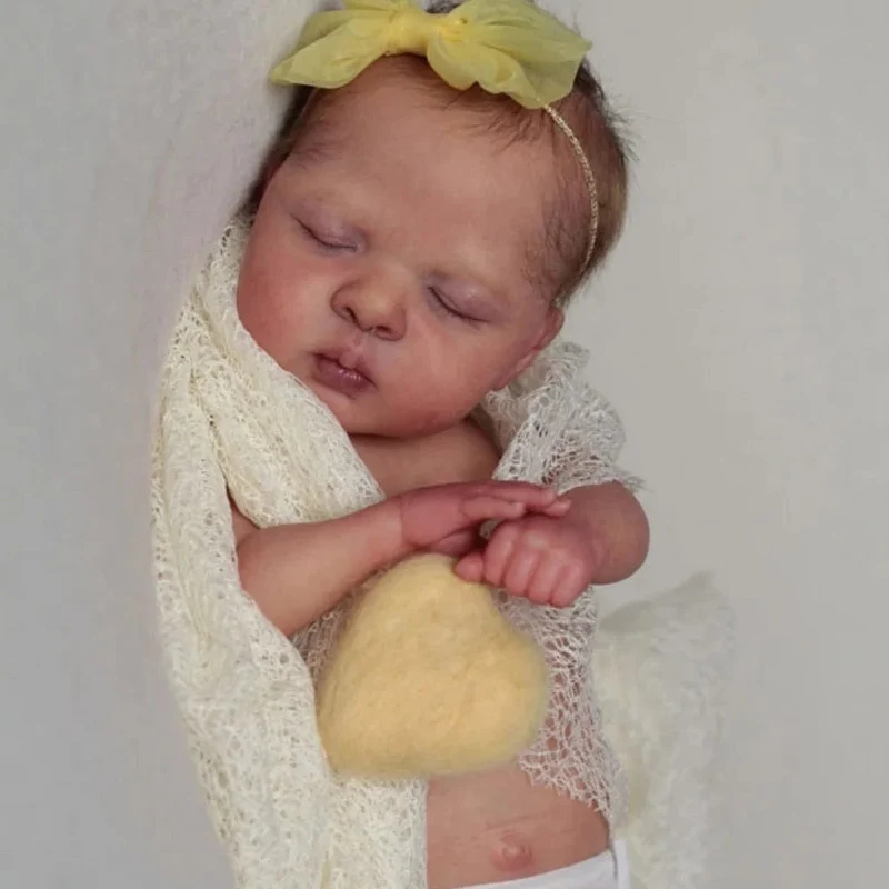 Mini Bebe Reborn Kit Luna 12 Zoll Reborn Baby Vinyl Puppenset Unbemalt Unmontiert Puppenteile DIY Blank Reborn Puppenset