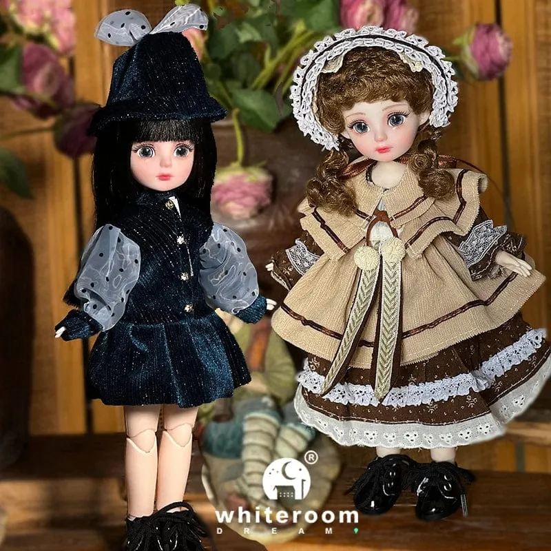 Kugelgelenkpuppe Spielzeug Bjd Puppen für Mädchen Puppen 1/6 Sternengraue Augen 30cm Lolita Modekleid DIY Spielzeug Kinder Geburtstagsgeschenke