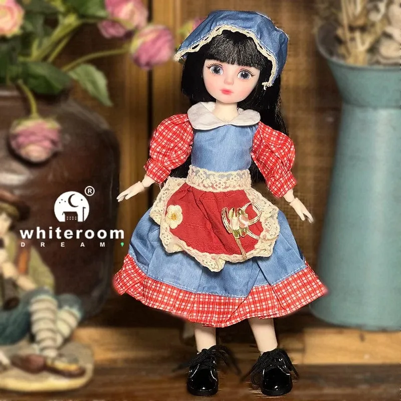 Kugelgelenkpuppe Spielzeug Bjd Puppen für Mädchen Puppen 1/6 Sternengraue Augen 30cm Lolita Modekleid DIY Spielzeug Kinder Geburtstagsgeschenke