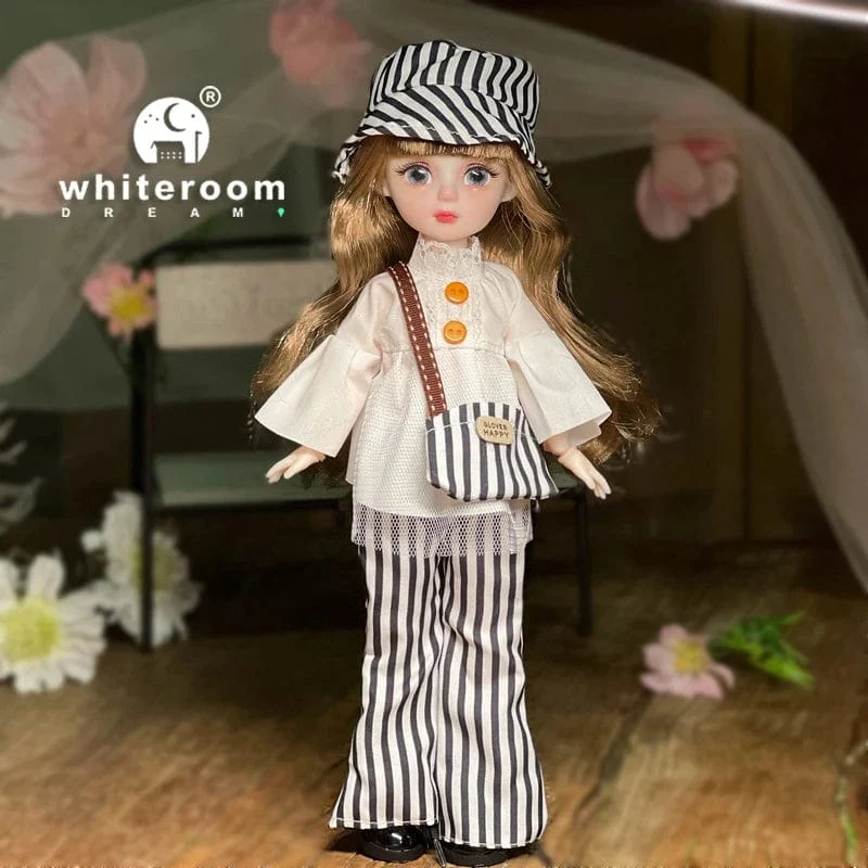Kugelgelenkpuppe Spielzeug Bjd Puppen für Mädchen Puppen 1/6 Sternengraue Augen 30cm Lolita Modekleid DIY Spielzeug Kinder Geburtstagsgeschenke