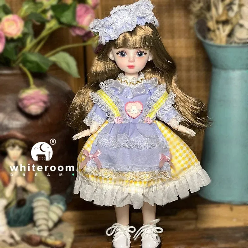 Kugelgelenkpuppe Spielzeug Bjd Puppen für Mädchen Puppen 1/6 Sternengraue Augen 30cm Lolita Modekleid DIY Spielzeug Kinder Geburtstagsgeschenke
