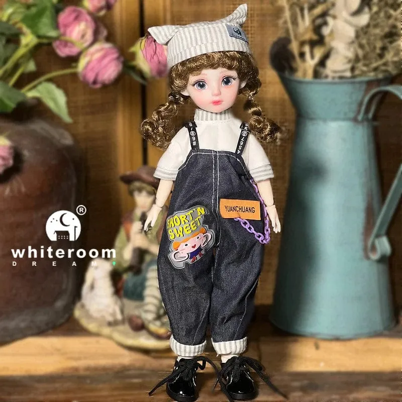 Kugelgelenkpuppe Spielzeug Bjd Puppen für Mädchen Puppen 1/6 Sternengraue Augen 30cm Lolita Modekleid DIY Spielzeug Kinder Geburtstagsgeschenke
