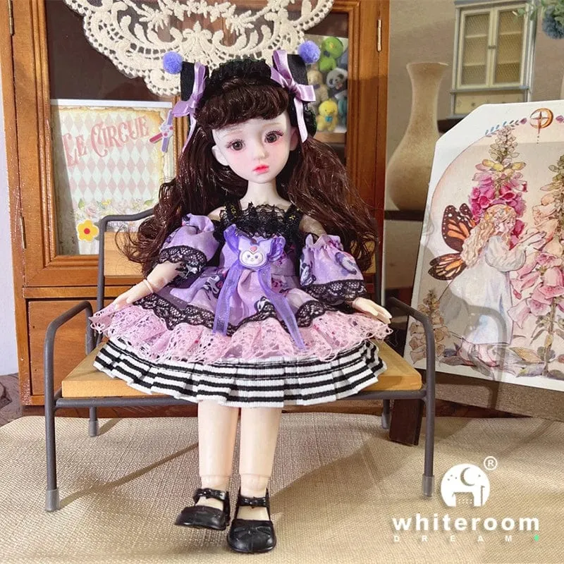 Kugelgelenkpuppe Spielzeug Bjd Puppen für Mädchen Puppen 1/6 Sternengraue Augen 30cm Lolita Modekleid DIY Spielzeug Kinder Geburtstagsgeschenke