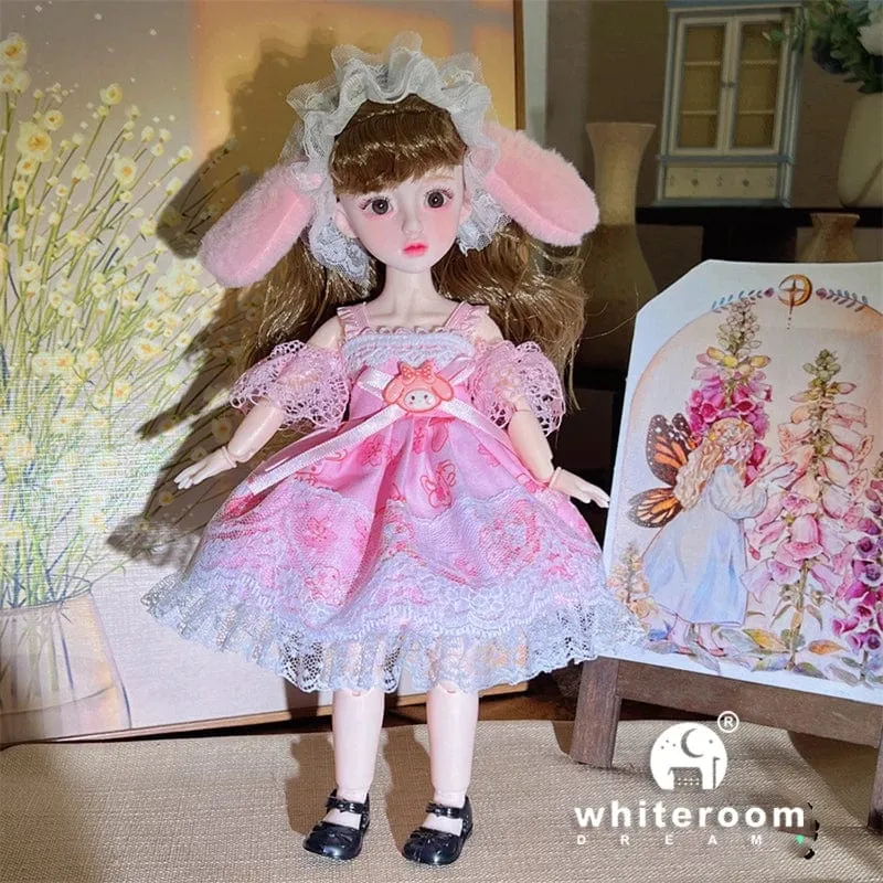 Kugelgelenkpuppe Spielzeug Bjd Puppen für Mädchen Puppen 1/6 Sternengraue Augen 30cm Lolita Modekleid DIY Spielzeug Kinder Geburtstagsgeschenke