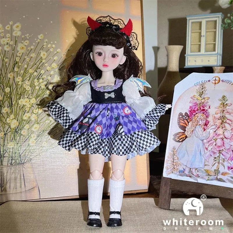 Kugelgelenkpuppe Spielzeug Bjd Puppen für Mädchen Puppen 1/6 Sternengraue Augen 30cm Lolita Modekleid DIY Spielzeug Kinder Geburtstagsgeschenke