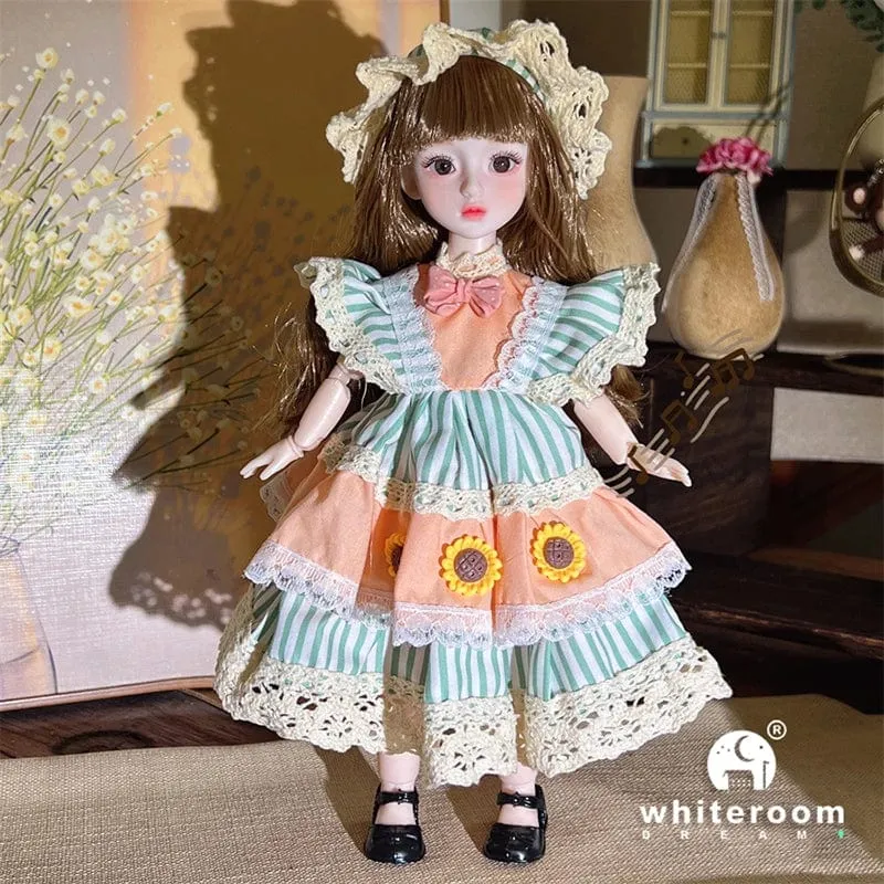 Kugelgelenkpuppe Spielzeug Bjd Puppen für Mädchen Puppen 1/6 Sternengraue Augen 30cm Lolita Modekleid DIY Spielzeug Kinder Geburtstagsgeschenke