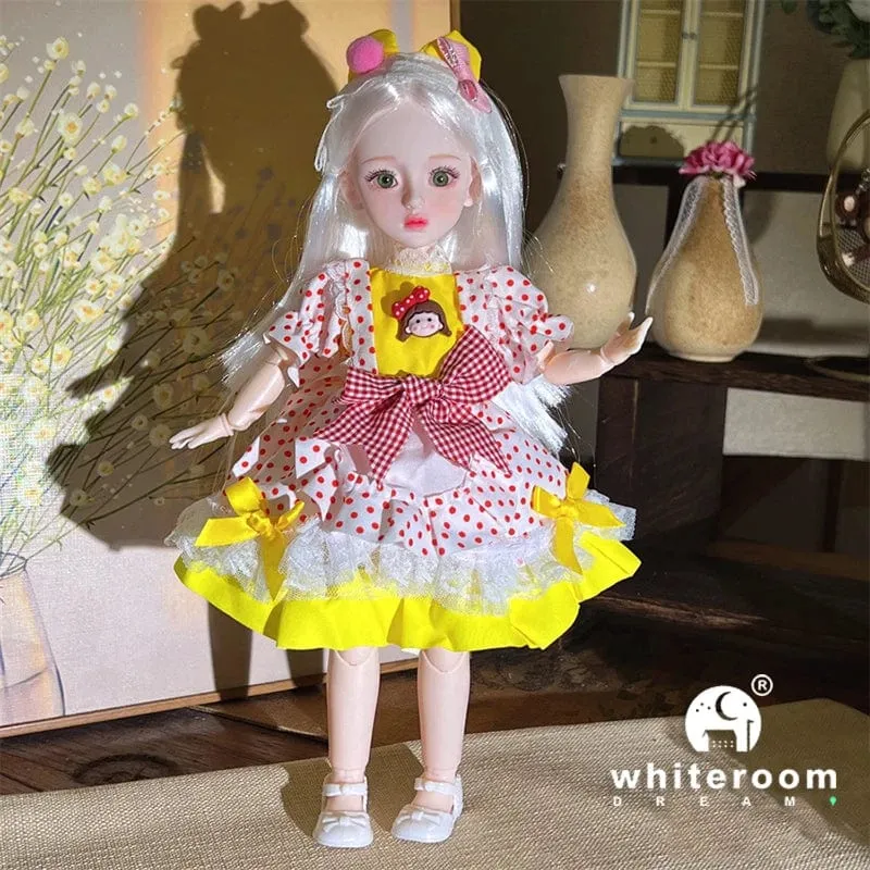 Kugelgelenkpuppe Spielzeug Bjd Puppen für Mädchen Puppen 1/6 Sternengraue Augen 30cm Lolita Modekleid DIY Spielzeug Kinder Geburtstagsgeschenke