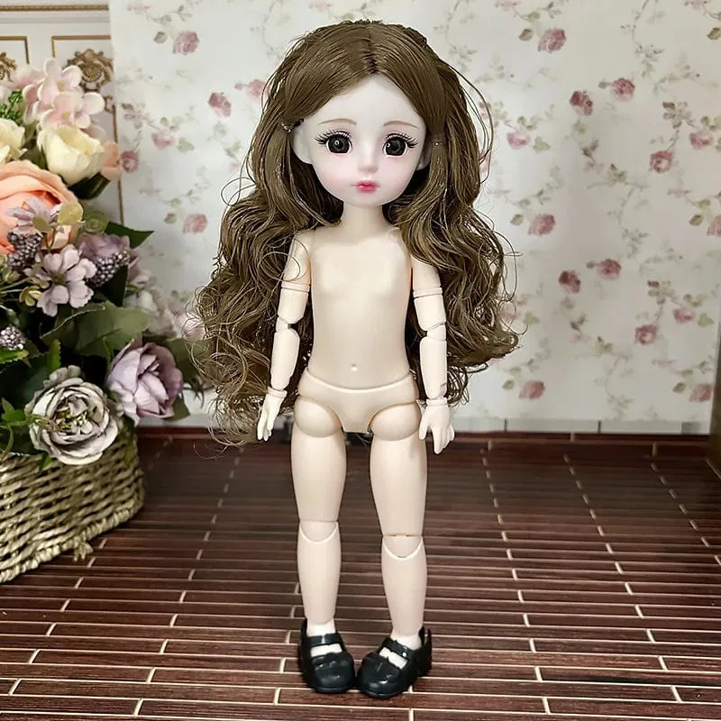 Kugelgelenkpuppe Spielzeug Bjd Puppen für Mädchen Puppen 1/6 Sternengraue Augen 30cm Lolita Modekleid DIY Spielzeug Kinder Geburtstagsgeschenke