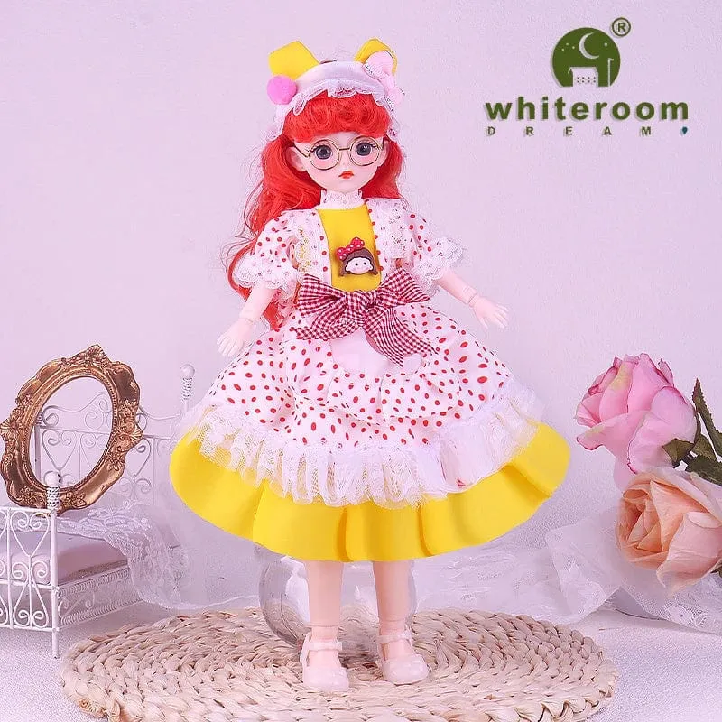 Kugelgelenkpuppe Spielzeug Bjd Puppen für Mädchen Puppen 1/6 Sternengraue Augen 30cm Lolita Modekleid DIY Spielzeug Kinder Geburtstagsgeschenke