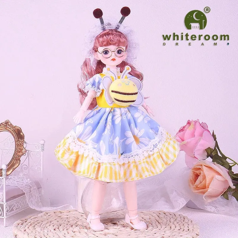 Kugelgelenkpuppe Spielzeug Bjd Puppen für Mädchen Puppen 1/6 Sternengraue Augen 30cm Lolita Modekleid DIY Spielzeug Kinder Geburtstagsgeschenke