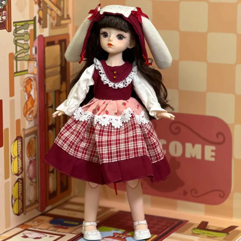 Kugelgelenkpuppe Spielzeug Bjd Puppen für Mädchen Puppen 1/6 Sternengraue Augen 30cm Lolita Modekleid DIY Spielzeug Kinder Geburtstagsgeschenke