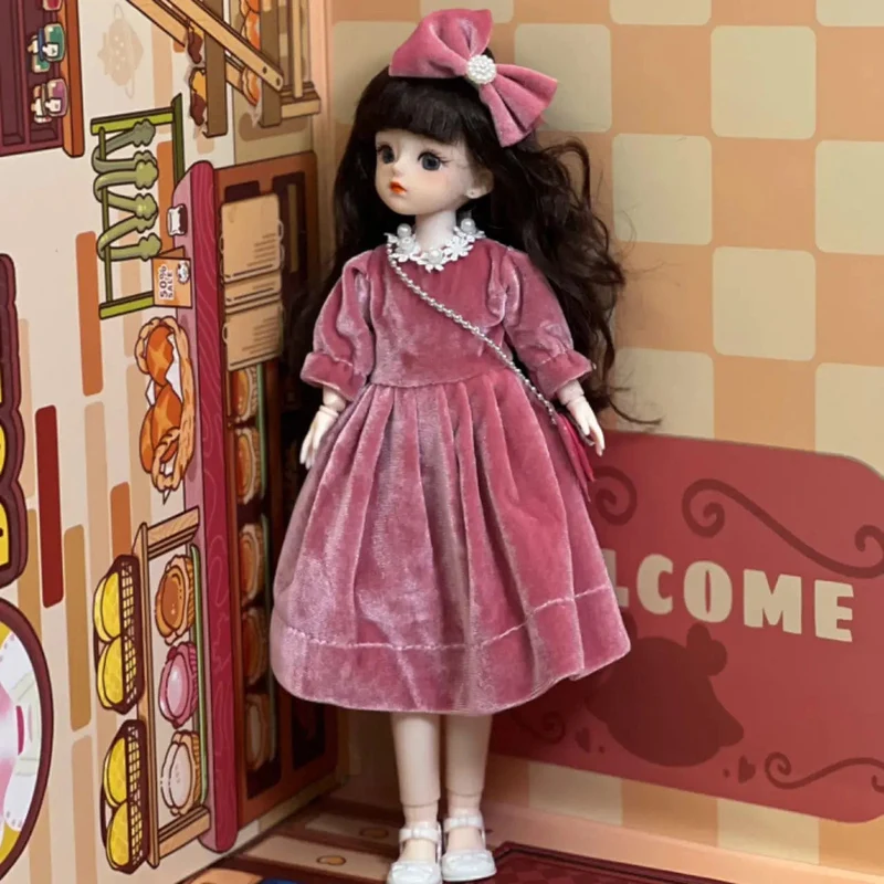 Kugelgelenkpuppe Spielzeug Bjd Puppen für Mädchen Puppen 1/6 Sternengraue Augen 30cm Lolita Modekleid DIY Spielzeug Kinder Geburtstagsgeschenke