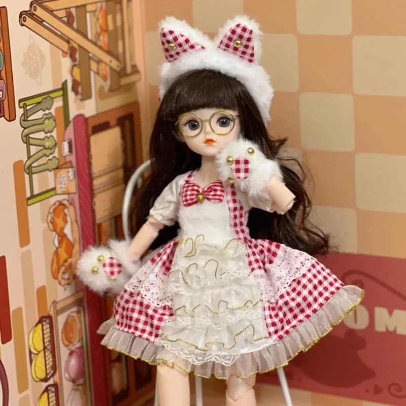 Kugelgelenkpuppe Spielzeug Bjd Puppen für Mädchen Puppen 1/6 Sternengraue Augen 30cm Lolita Modekleid DIY Spielzeug Kinder Geburtstagsgeschenke