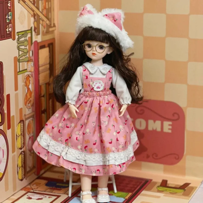 Kugelgelenkpuppe Spielzeug Bjd Puppen für Mädchen Puppen 1/6 Sternengraue Augen 30cm Lolita Modekleid DIY Spielzeug Kinder Geburtstagsgeschenke