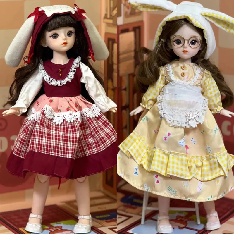 Kugelgelenkpuppe Spielzeug Bjd Puppen für Mädchen Puppen 1/6 Sternengraue Augen 30cm Lolita Modekleid DIY Spielzeug Kinder Geburtstagsgeschenke