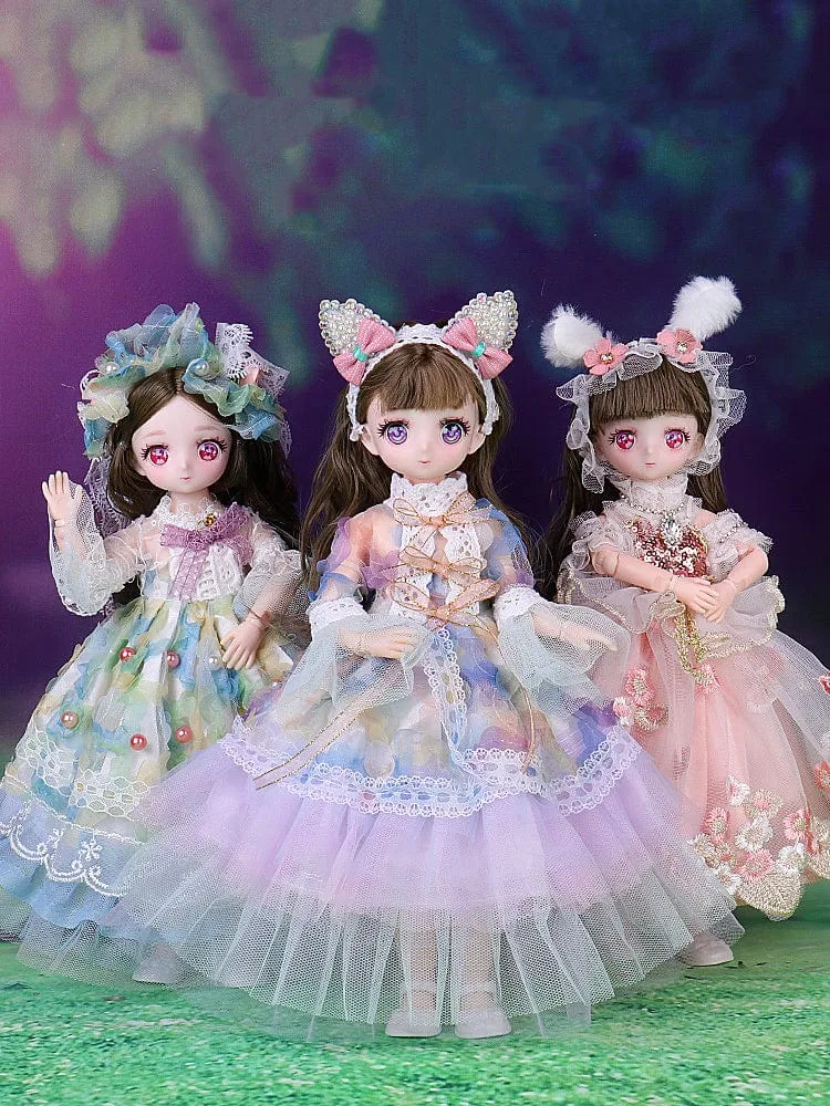 Kugelgelenkpuppe Spielzeug Bjd Puppen für Mädchen Puppen 1/6 Sternengraue Augen 30cm Lolita Modekleid DIY Spielzeug Kinder Geburtstagsgeschenke