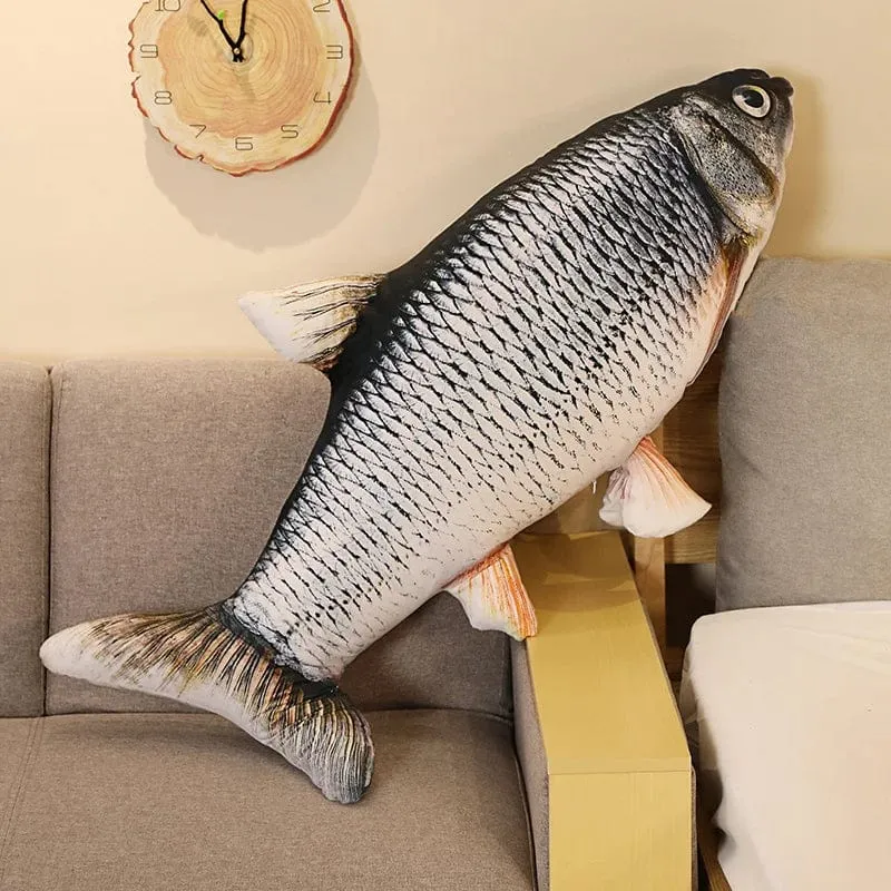 30-100 cm Simulation Lustiger Fisch Plüschtiere Gefülltes weiches Tier Karpfen Plüschkissen Kreatives Schlafkissen für Kinder Mädchen Weihnachtsgeschenk