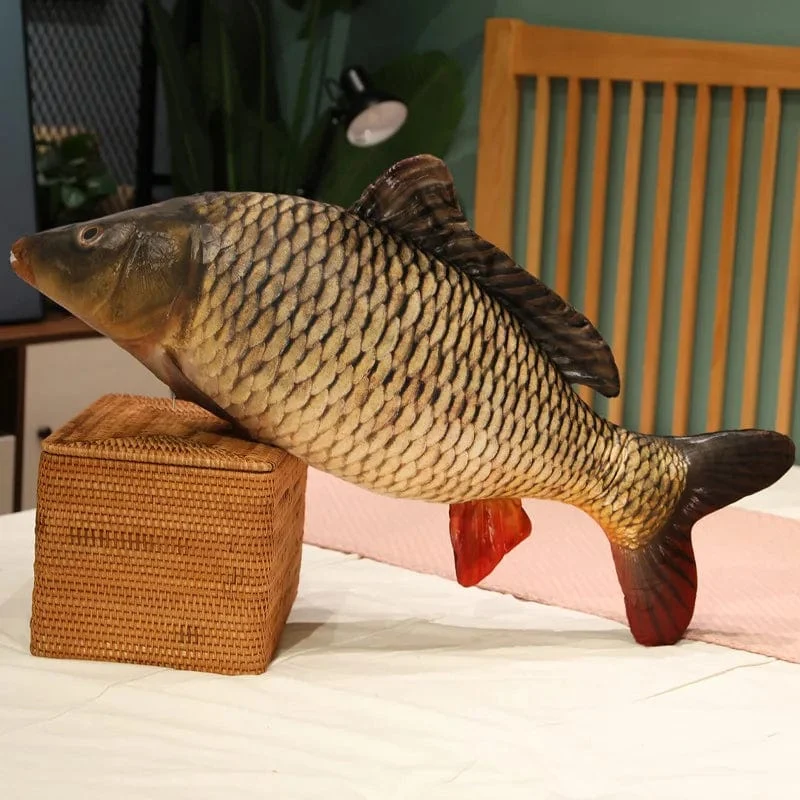 30-100 cm Simulation Lustiger Fisch Plüschtiere Gefülltes weiches Tier Karpfen Plüschkissen Kreatives Schlafkissen für Kinder Mädchen Weihnachtsgeschenk
