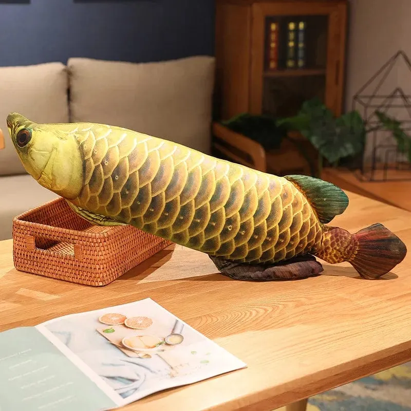 30-100 cm Simulation Lustiger Fisch Plüschtiere Gefülltes weiches Tier Karpfen Plüschkissen Kreatives Schlafkissen für Kinder Mädchen Weihnachtsgeschenk
