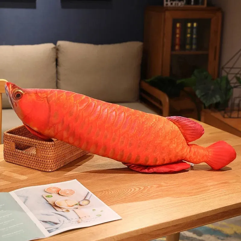 30-100 cm Simulation Lustiger Fisch Plüschtiere Gefülltes weiches Tier Karpfen Plüschkissen Kreatives Schlafkissen für Kinder Mädchen Weihnachtsgeschenk