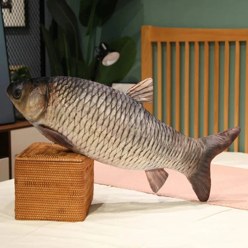 30-100 cm Simulation Lustiger Fisch Plüschtiere Gefülltes weiches Tier Karpfen Plüschkissen Kreatives Schlafkissen für Kinder Mädchen Weihnachtsgeschenk