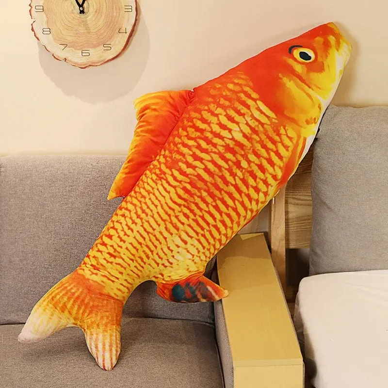 30-100 cm Simulation Lustiger Fisch Plüschtiere Gefülltes weiches Tier Karpfen Plüschkissen Kreatives Schlafkissen für Kinder Mädchen Weihnachtsgeschenk