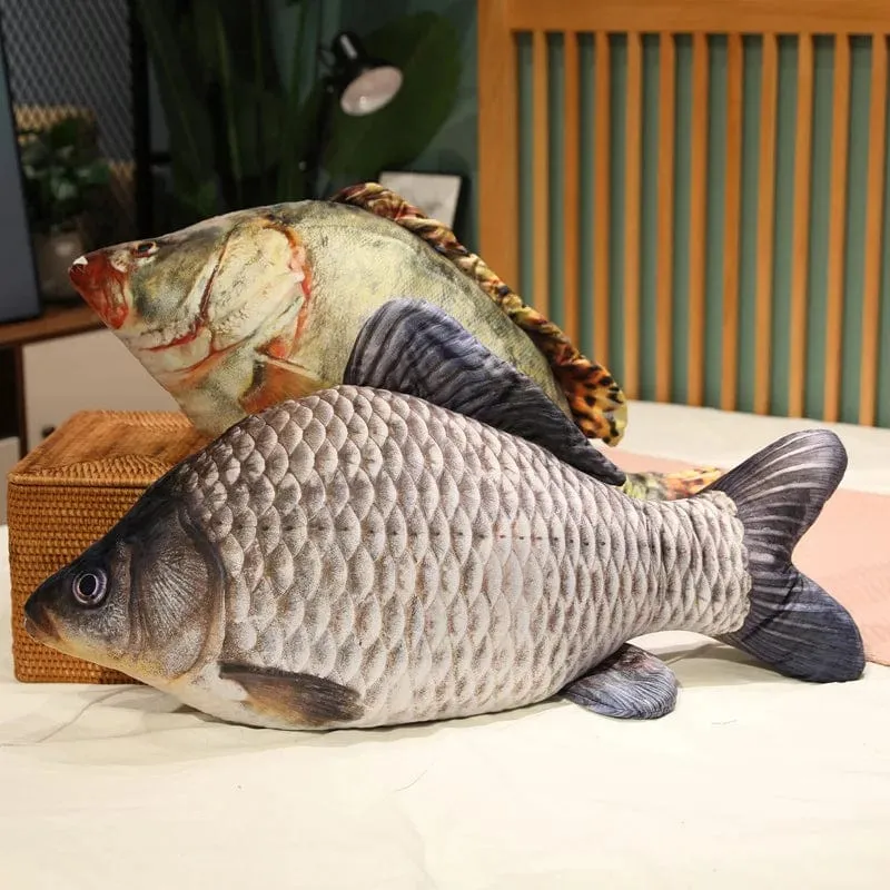 30-100 cm Simulation Lustiger Fisch Plüschtiere Gefülltes weiches Tier Karpfen Plüschkissen Kreatives Schlafkissen für Kinder Mädchen Weihnachtsgeschenk