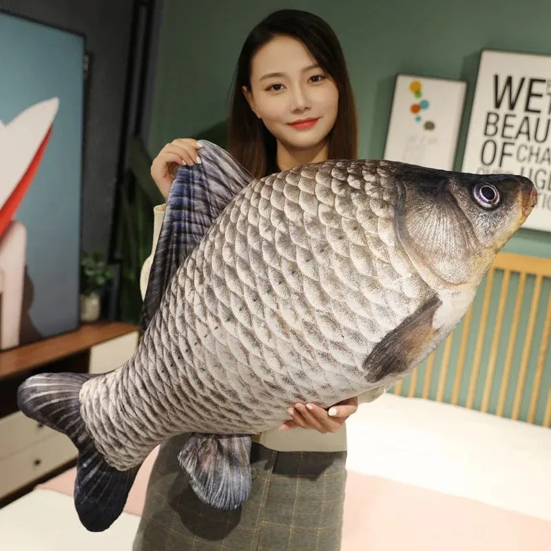 30-100 cm Simulation Lustiger Fisch Plüschtiere Gefülltes weiches Tier Karpfen Plüschkissen Kreatives Schlafkissen für Kinder Mädchen Weihnachtsgeschenk
