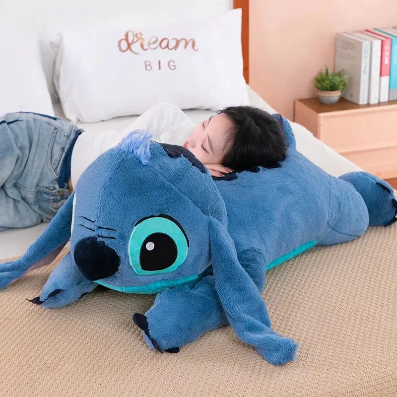 Welpe Stitch Puppe Blau Stitch Plüsch Langes Kissen Spielzeug Mädchen Schlafendes Bein Klemmen Plüschtier Puppe Kinder Geburtstag Kissen Geschenk