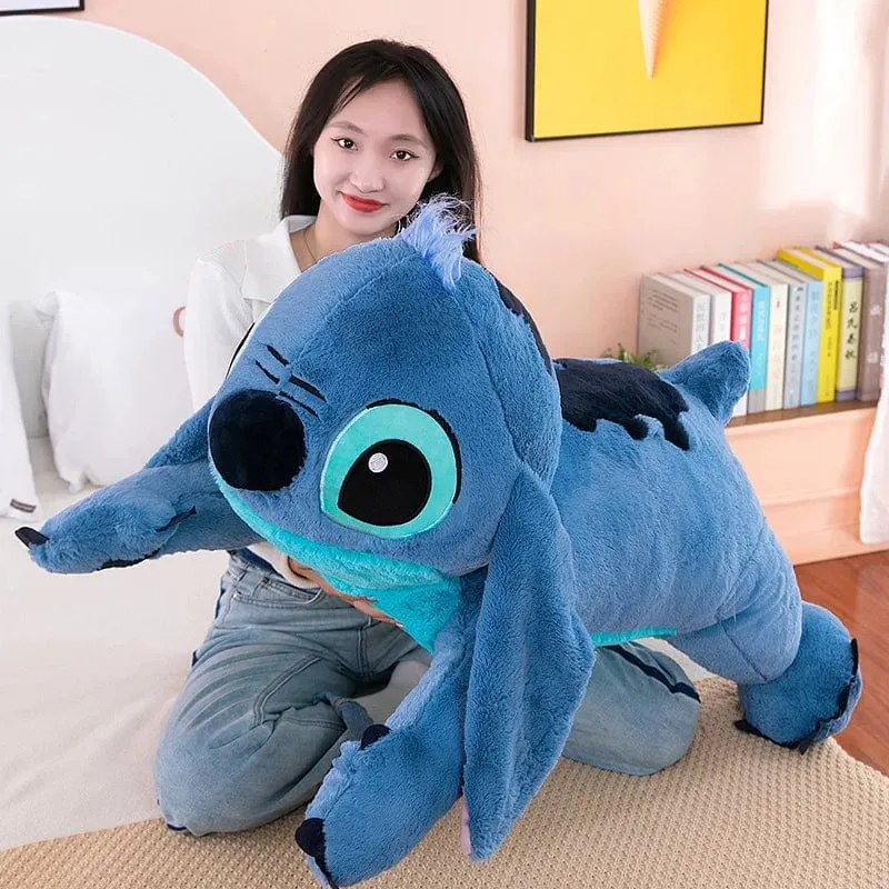 Welpe Stitch Puppe Blau Stitch Plüsch Langes Kissen Spielzeug Mädchen Schlafendes Bein Klemmen Plüschtier Puppe Kinder Geburtstag Kissen Geschenk