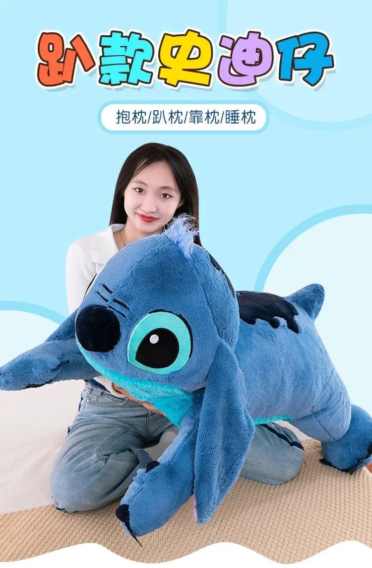 Welpe Stitch Puppe Blau Stitch Plüsch Langes Kissen Spielzeug Mädchen Schlafendes Bein Klemmen Plüschtier Puppe Kinder Geburtstag Kissen Geschenk