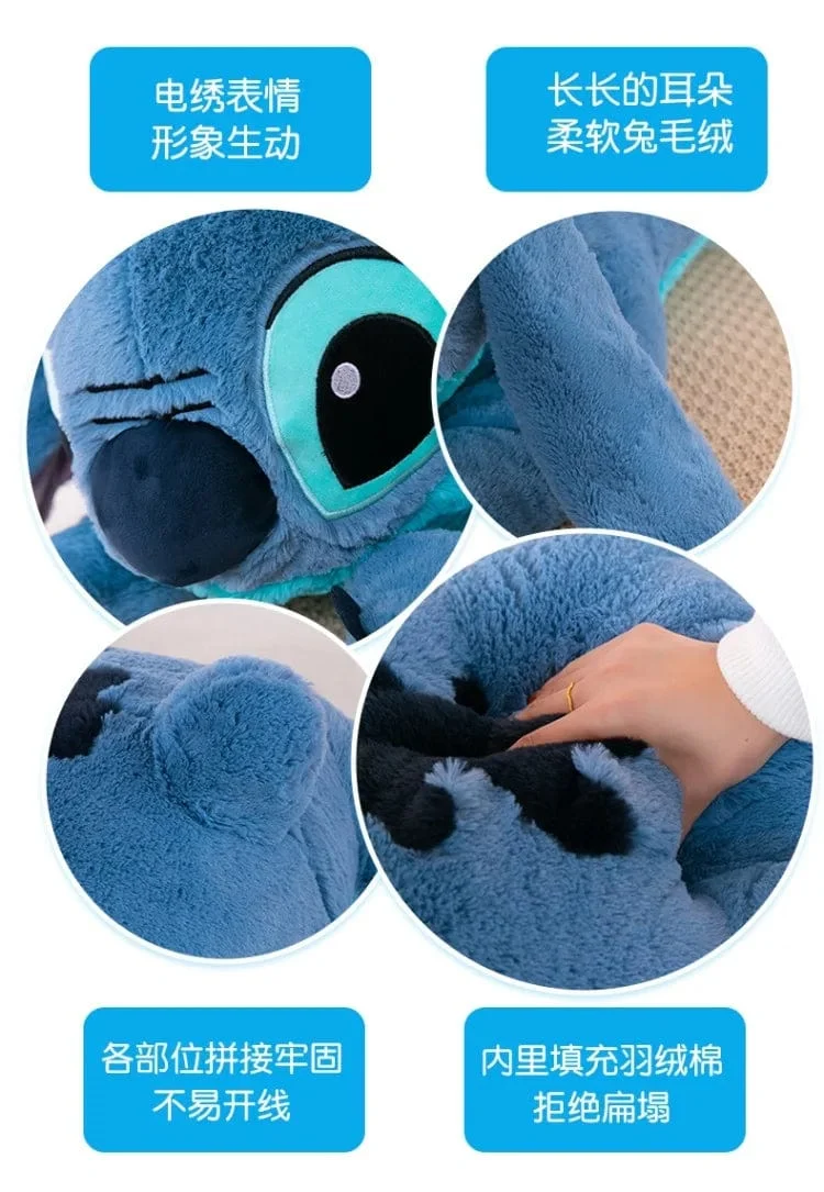 Welpe Stitch Puppe Blau Stitch Plüsch Langes Kissen Spielzeug Mädchen Schlafendes Bein Klemmen Plüschtier Puppe Kinder Geburtstag Kissen Geschenk