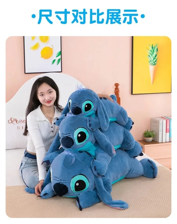 Welpe Stitch Puppe Blau Stitch Plüsch Langes Kissen Spielzeug Mädchen Schlafendes Bein Klemmen Plüschtier Puppe Kinder Geburtstag Kissen Geschenk