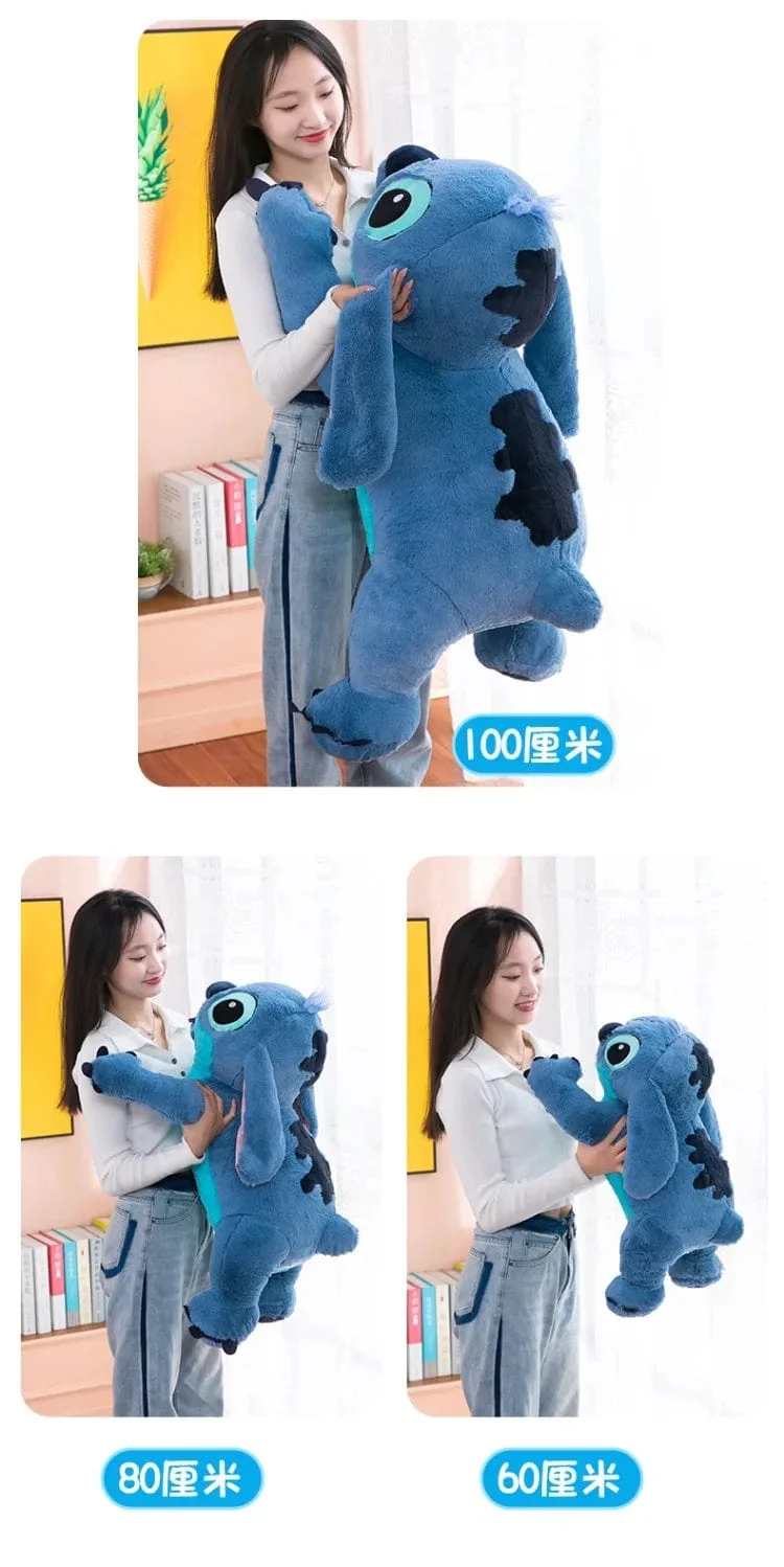 Welpe Stitch Puppe Blau Stitch Plüsch Langes Kissen Spielzeug Mädchen Schlafendes Bein Klemmen Plüschtier Puppe Kinder Geburtstag Kissen Geschenk