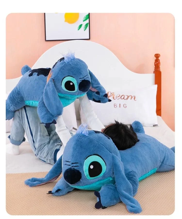 Welpe Stitch Puppe Blau Stitch Plüsch Langes Kissen Spielzeug Mädchen Schlafendes Bein Klemmen Plüschtier Puppe Kinder Geburtstag Kissen Geschenk