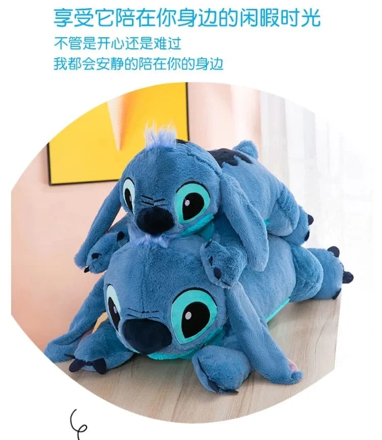 Welpe Stitch Puppe Blau Stitch Plüsch Langes Kissen Spielzeug Mädchen Schlafendes Bein Klemmen Plüschtier Puppe Kinder Geburtstag Kissen Geschenk
