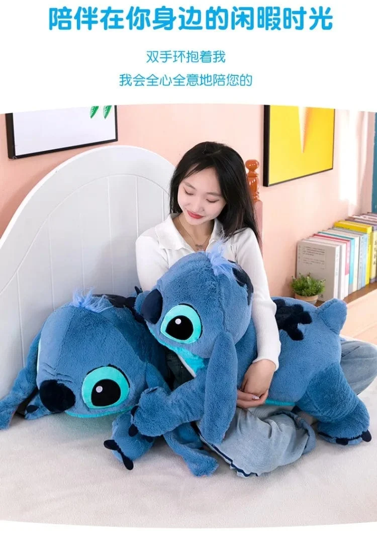 Welpe Stitch Puppe Blau Stitch Plüsch Langes Kissen Spielzeug Mädchen Schlafendes Bein Klemmen Plüschtier Puppe Kinder Geburtstag Kissen Geschenk