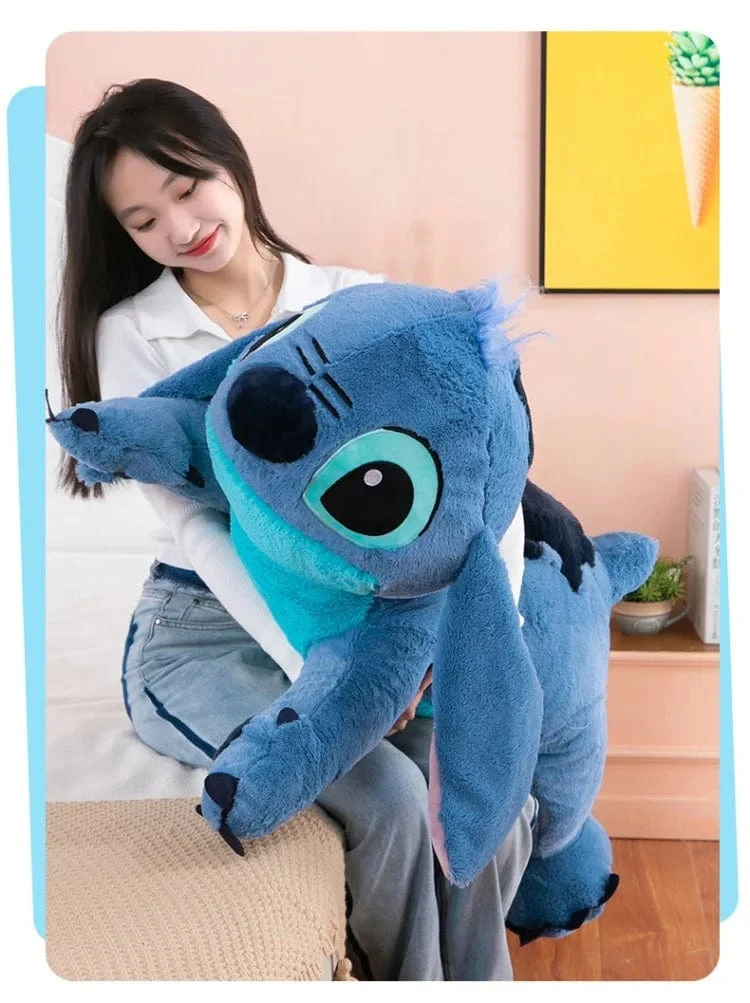 Welpe Stitch Puppe Blau Stitch Plüsch Langes Kissen Spielzeug Mädchen Schlafendes Bein Klemmen Plüschtier Puppe Kinder Geburtstag Kissen Geschenk