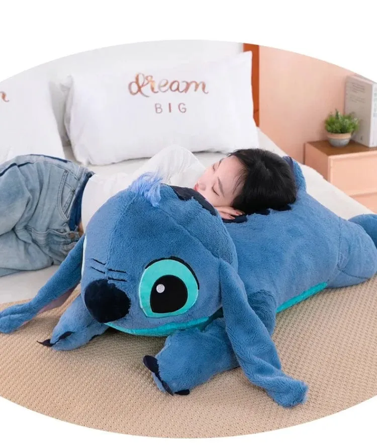 Welpe Stitch Puppe Blau Stitch Plüsch Langes Kissen Spielzeug Mädchen Schlafendes Bein Klemmen Plüschtier Puppe Kinder Geburtstag Kissen Geschenk