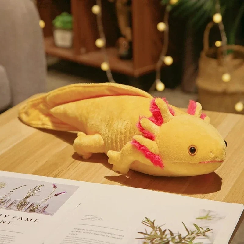 45 cm Kawaii Buntes Molch-Plüschtier Gefülltes süßes Axolotl Salamander Fuzzy-Plüschfisch-Beschwichtigungs-langes Kissen-Kissen Kindergeschenk