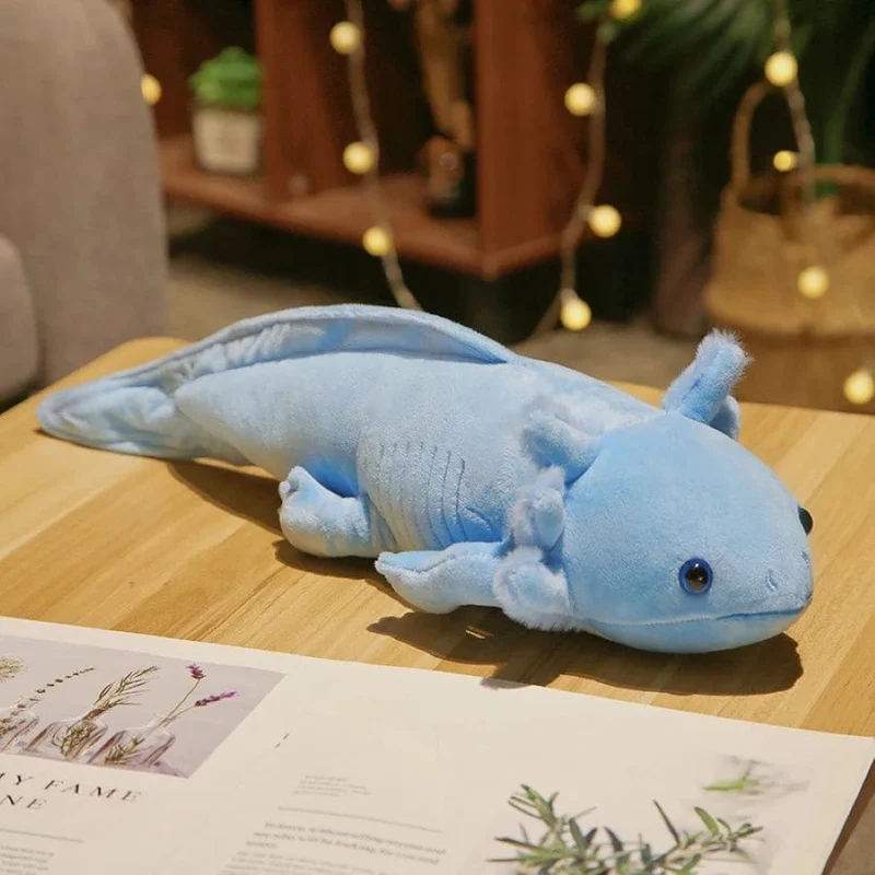 45 cm Kawaii Buntes Molch-Plüschtier Gefülltes süßes Axolotl Salamander Fuzzy-Plüschfisch-Beschwichtigungs-langes Kissen-Kissen Kindergeschenk