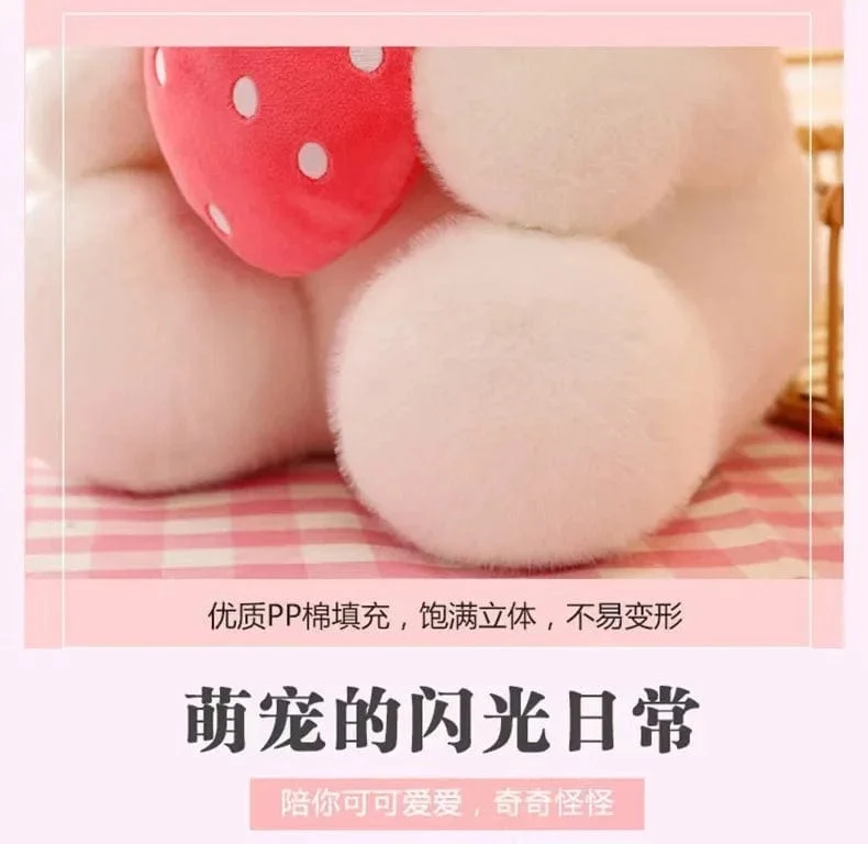 22/35cm Sanrio Erdbeere Kuromi Kissen Plüsch Spielzeug Mädchen Weiche Stofftier Spielzeug Erdbeere Melodie Puppe Geschenk