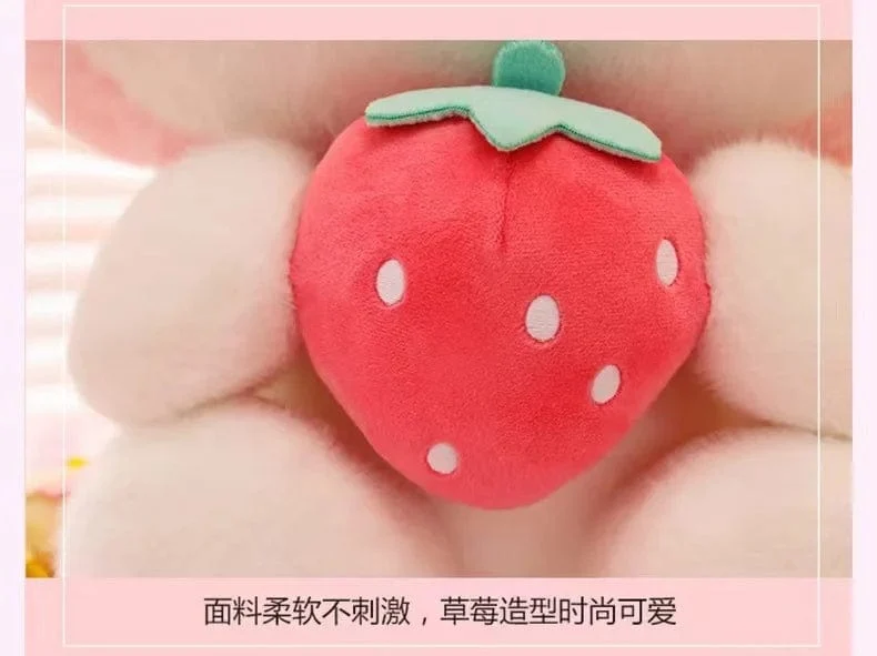 22/35cm Sanrio Erdbeere Kuromi Kissen Plüsch Spielzeug Mädchen Weiche Stofftier Spielzeug Erdbeere Melodie Puppe Geschenk