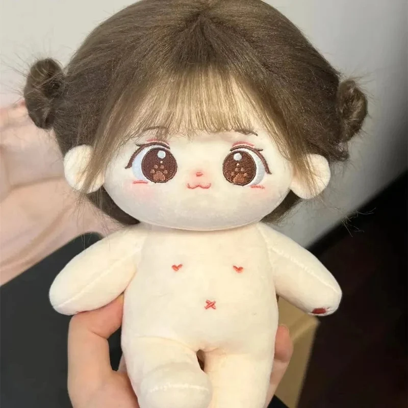 20 cm Kawaii Baumwollpuppen Anime Plüsch Anpassbare Figur Miaomiao Nackte Figur Puppe Tragbare Kleidung Anziehgeschenke