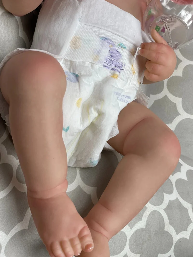 50 cm Volle Körper Silikon Vinyl Reborn Mädchen Puppe Handgemachte Neugeborenen Bebe Puppe Für Kinder Geschenke