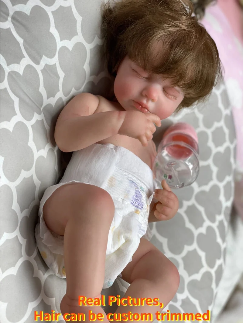 50 cm Volle Körper Silikon Vinyl Reborn Mädchen Puppe Handgemachte Neugeborenen Bebe Puppe Für Kinder Geschenke