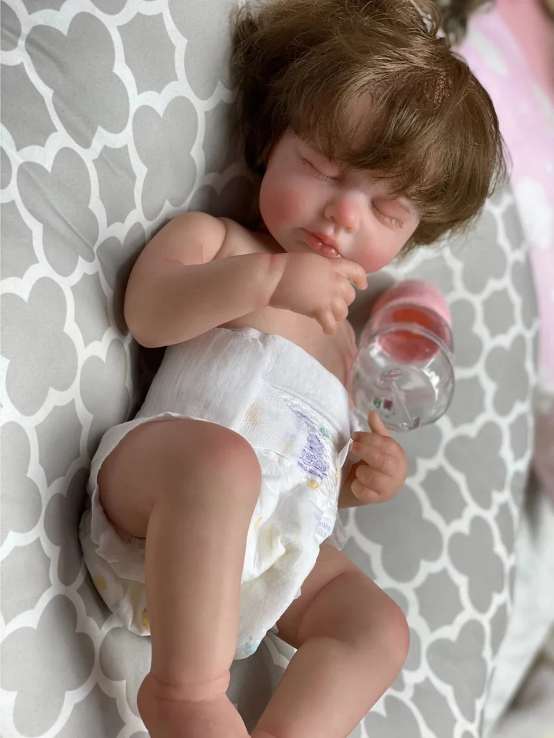 50 cm Volle Körper Silikon Vinyl Reborn Mädchen Puppe Handgemachte Neugeborenen Bebe Puppe Für Kinder Geschenke